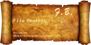 Fila Beatrix névjegykártya